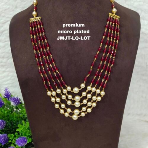 One gram gold Jewellery | One gram gold Pearls Chains | One gram gold Mutyala Chains