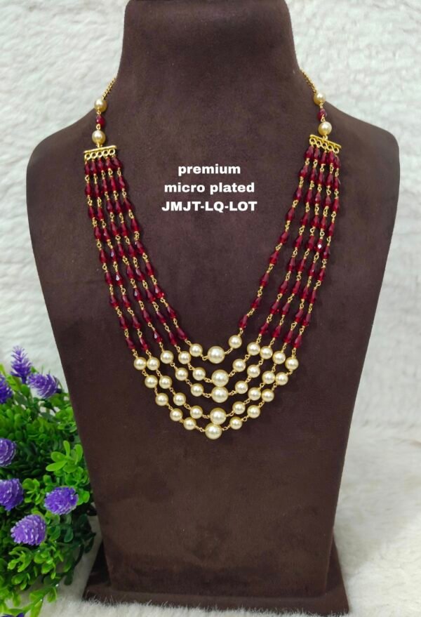 One gram gold Jewellery | One gram gold Pearls Chains | One gram gold Mutyala Chains