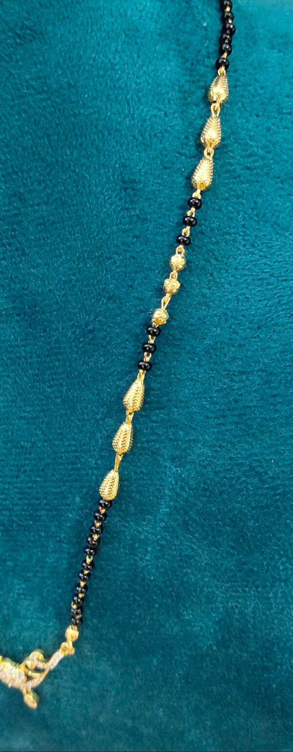 Short Black beads | One gram gold Black beads | Nallapusala Chains