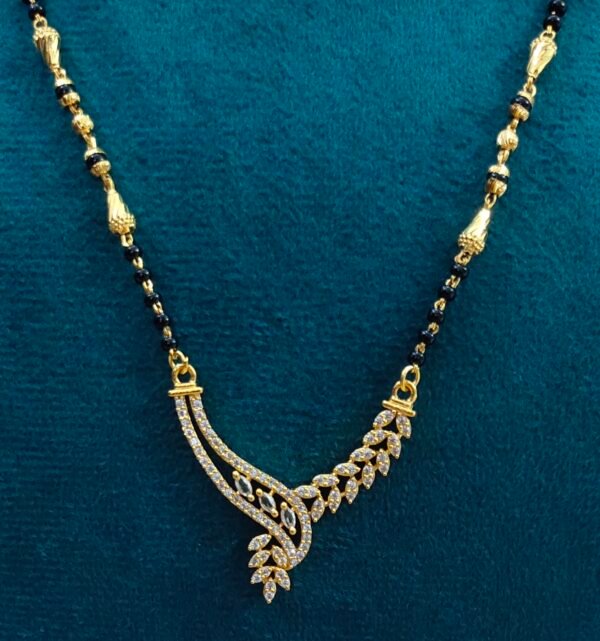 Short Black beads | One gram gold Black beads | Nallapusala Chains
