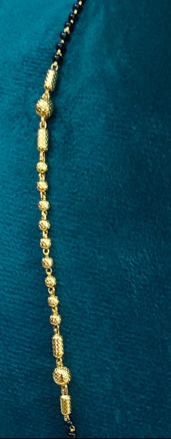 Short Black beads | One gram gold Black beads | Nallapusala Chains
