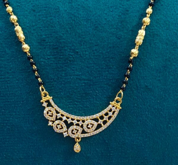 Short Black beads | One gram gold Black beads | Nallapusala Chains