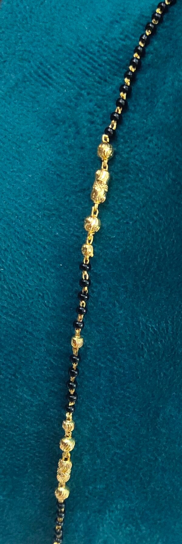 Short Black beads | One gram gold Black beads | Nallapusala Chains