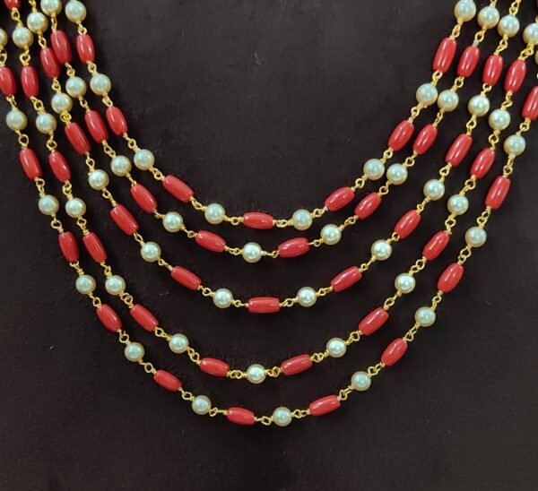 IMG_20260828_154018 One gram gold Coral chains | One gram gold Pearls Chains | One gram gold Mutyala Chains