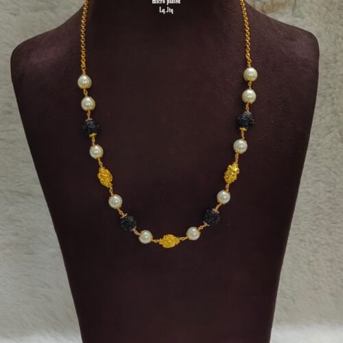 One gram gold Jewellery | One gram gold Pearls Chains | One gram gold Mutyala Chains