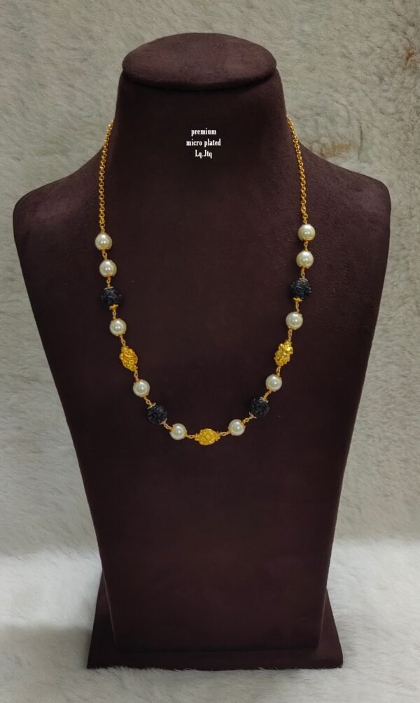 One gram gold Jewellery | One gram gold Pearls Chains | One gram gold Mutyala Chains