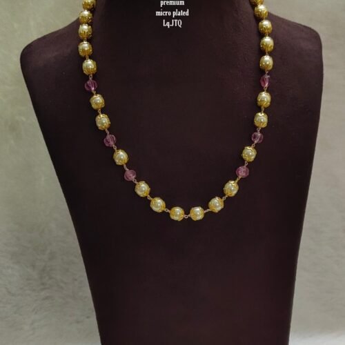 One gram gold Jewellery | One gram gold Pearls Chains | One gram gold Mutyala Chains