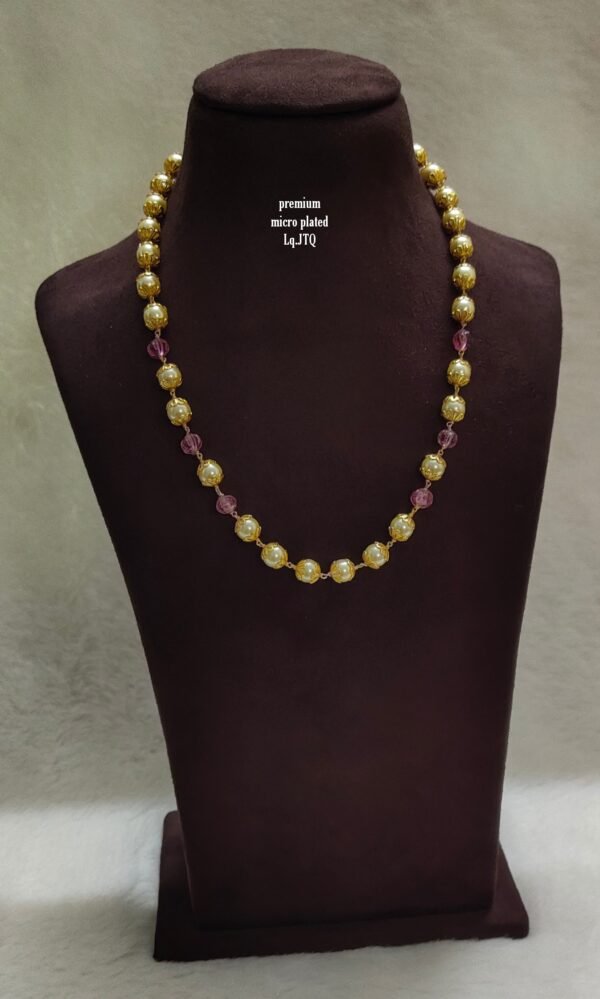 One gram gold Jewellery | One gram gold Pearls Chains | One gram gold Mutyala Chains
