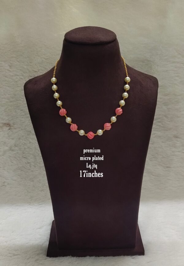 One gram gold Jewellery | One gram gold Pearls Chains | One gram gold Mutyala Chains