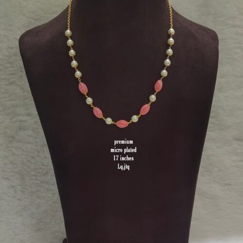One gram gold Jewellery | One gram gold Pearls Chains | One gram gold Mutyala Chains