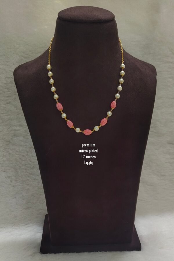 One gram gold Jewellery | One gram gold Pearls Chains | One gram gold Mutyala Chains