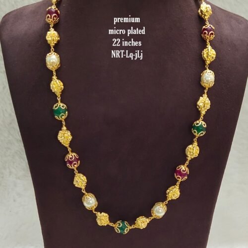 One gram gold Jewellery | One gram gold Pearls Chains | One gram gold Mutyala Chains