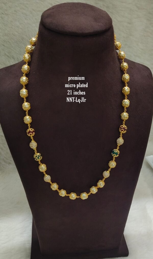 One gram gold Jewellery | One gram gold Pearls Chains | One gram gold Mutyala Chains