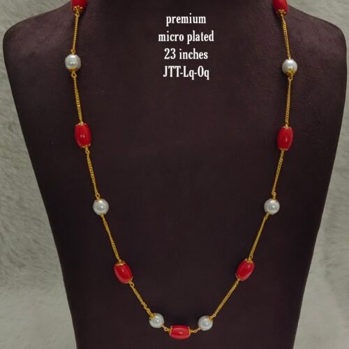 One gram gold Jewellery | One gram gold Pearls Chains | One gram gold Mutyala Chains