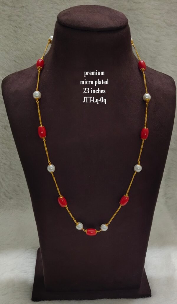One gram gold Jewellery | One gram gold Pearls Chains | One gram gold Mutyala Chains