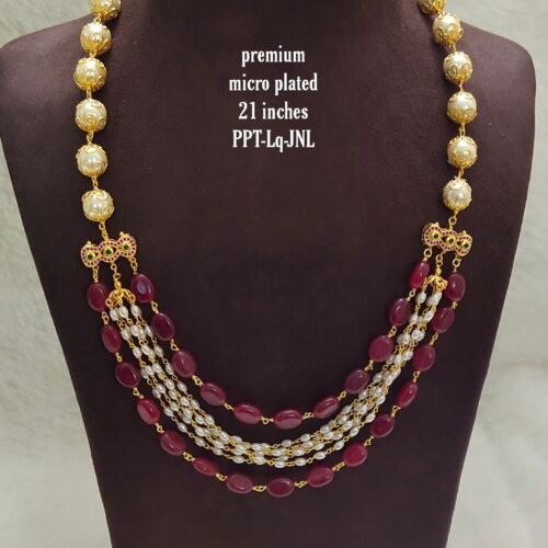 One gram gold Jewellery | One gram gold Pearls Chains | One gram gold Mutyala Chains