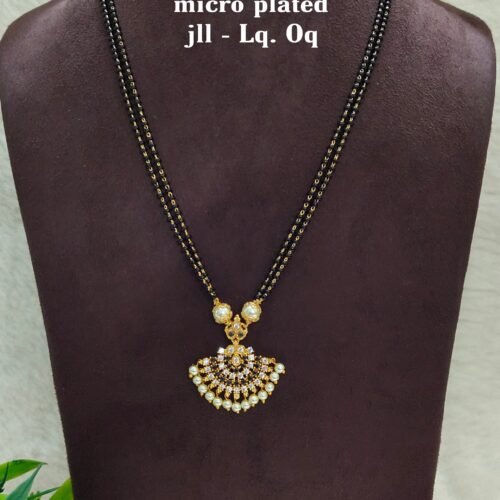 Picsart_23-11-25_11-48-01-180 Short Black beads | One gram gold Black beads | Nallapusala Chains