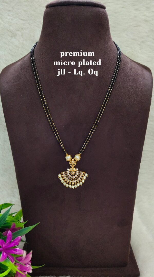 Short Black beads | One gram gold Black beads | Nallapusala Chains