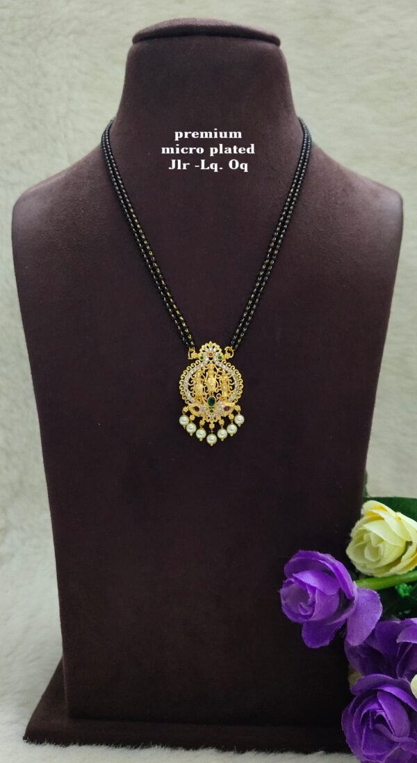 Short Black beads | One gram gold Black beads | Nallapusala Chains