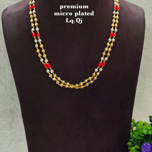 One gram gold Jewellery | One gram gold Pearls Chains | One gram gold Mutyala Chains