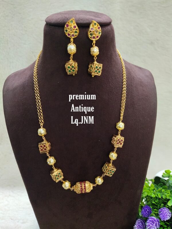 •	One gram gold Antique Chains | One gram gold Jewellery |Antique Chains
