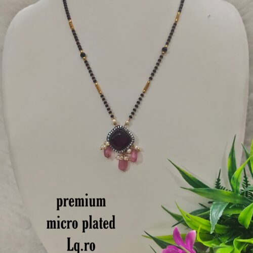 Short Black beads | One gram gold Black beads | Nallapusala Chains