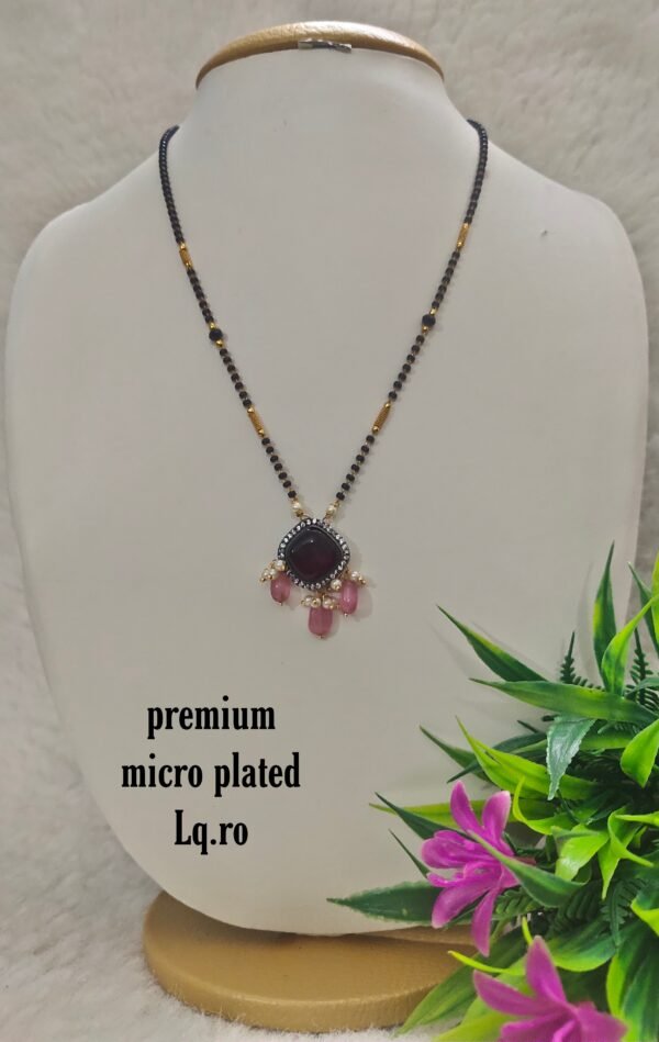 Short Black beads | One gram gold Black beads | Nallapusala Chains