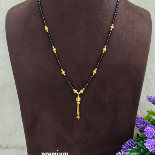 Picsart_24-02-28_15-20-46-244 Short Black beads | One gram gold Black beads | Nallapusala Chains