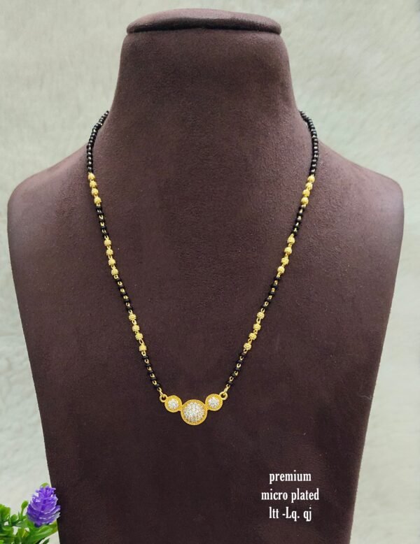 Short Black beads | One gram gold Black beads | Nallapusala Chains