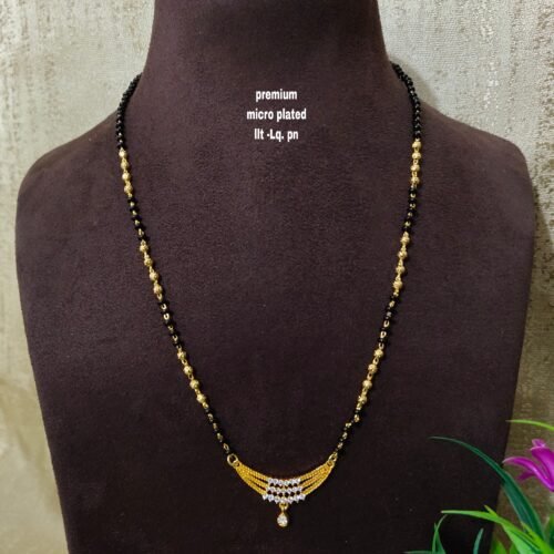 Picsart_24-04-02_15-21-01-008 (1) Short Black beads | One gram gold Black beads | Nallapusala Chains