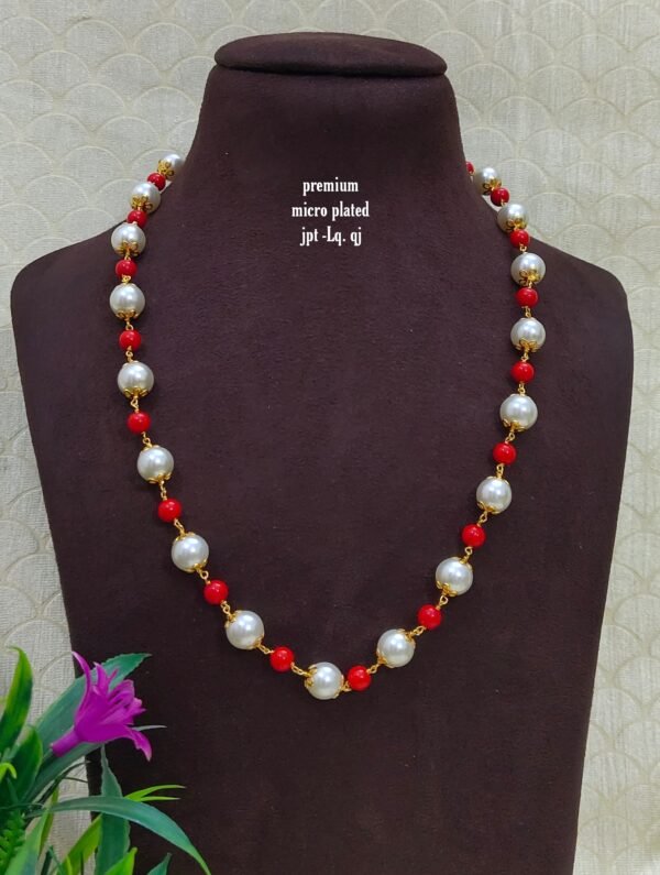 One gram gold Jewellery | One gram gold Pearls Chains | One gram gold Mutyala Chains