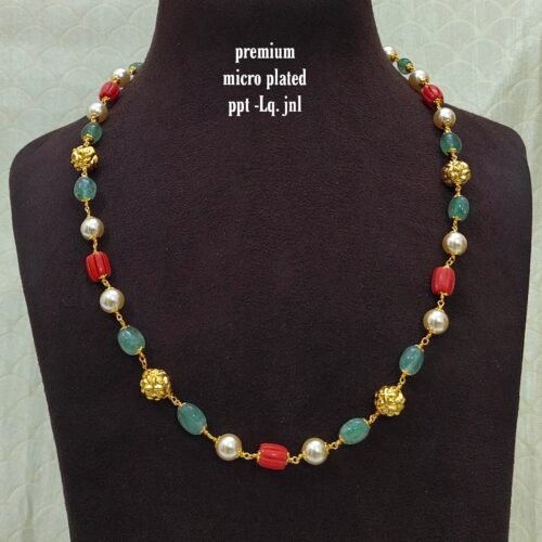 One gram gold Jewellery | One gram gold Pearls Chains | One gram gold Mutyala Chains