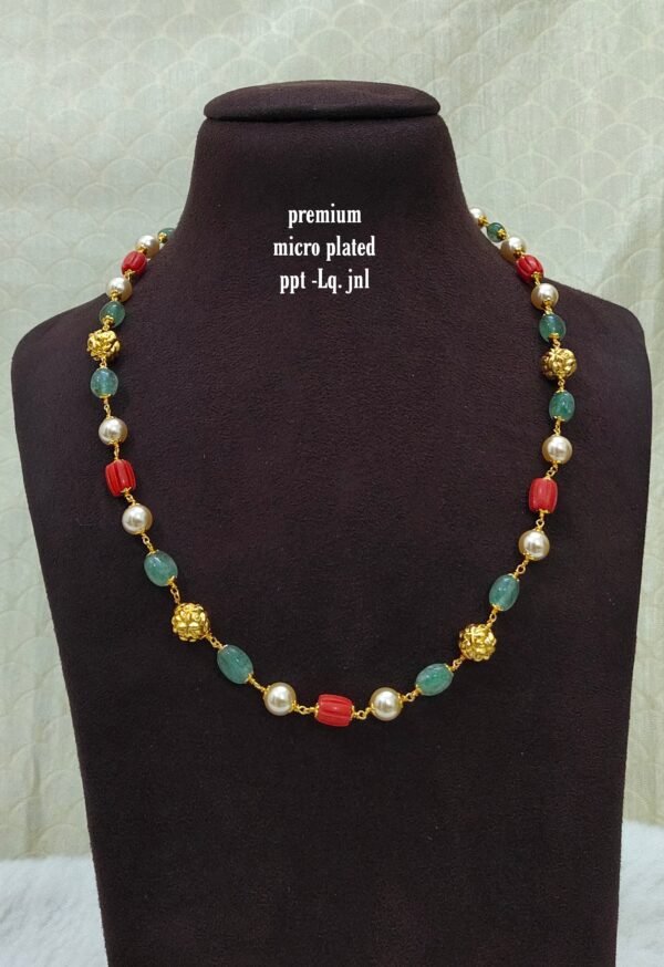 One gram gold Jewellery | One gram gold Pearls Chains | One gram gold Mutyala Chains