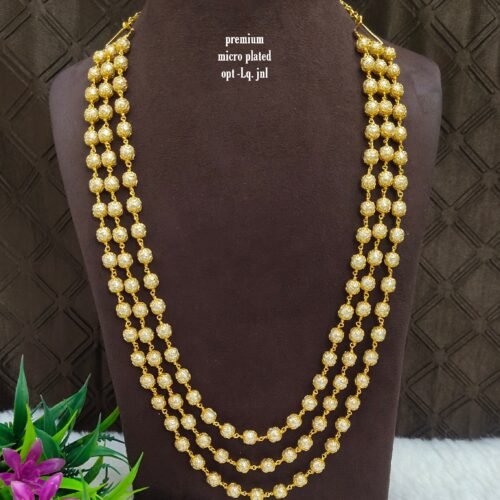 One gram gold Jewellery | One gram gold Pearls Chains | One gram gold Mutyala Chains
