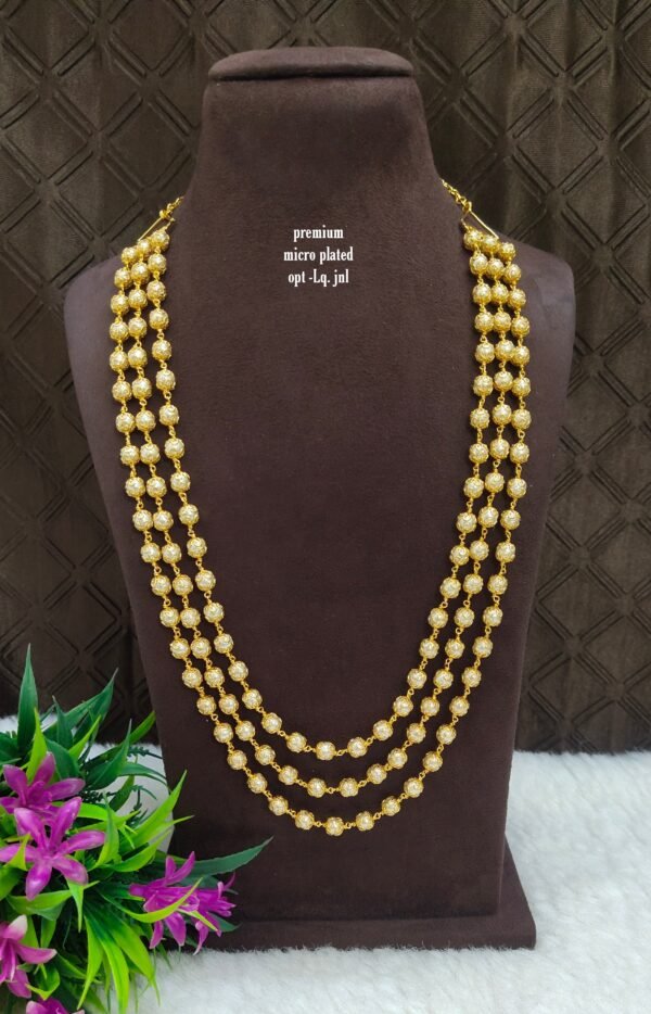 One gram gold Jewellery | One gram gold Pearls Chains | One gram gold Mutyala Chains