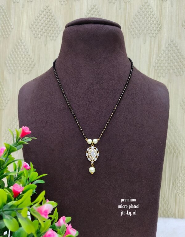 Short Black beads | One gram gold Black beads | Nallapusala Chains