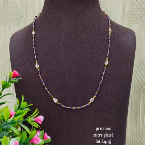 One gram gold Jewellery |  Kattutiga Chains | One gram gold Crystal Chains