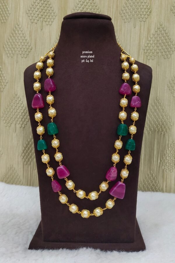 One gram gold Jewellery | One gram gold Pearls Chains | One gram gold Mutyala Chains