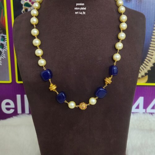 One gram gold Jewellery | One gram gold Pearls Chains | One gram gold Mutyala Chains