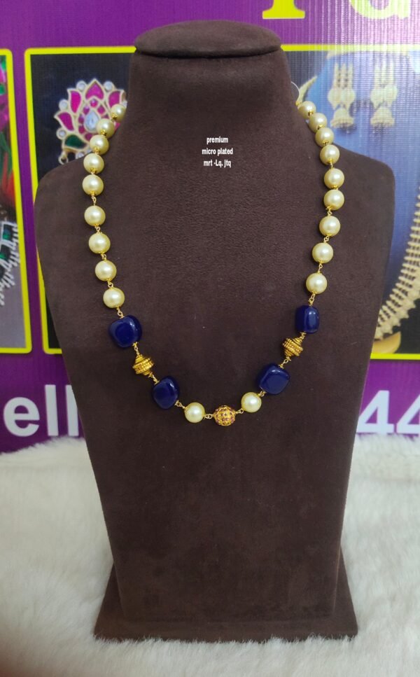 One gram gold Jewellery | One gram gold Pearls Chains | One gram gold Mutyala Chains