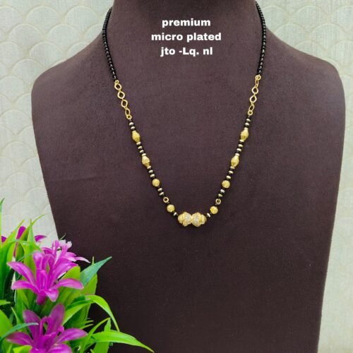 Picsart_24-06-17_17-00-04-222 Short Black beads | One gram gold Black beads | Nallapusala Chains