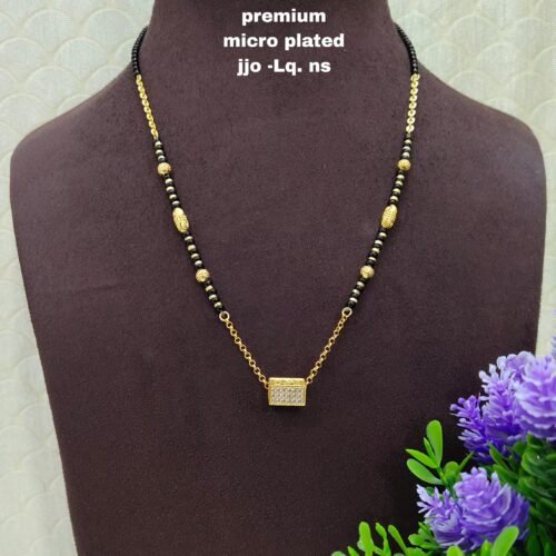 Picsart_24-06-19_11-30-01-861 Short Black beads | One gram gold Black beads | Nallapusala Chains