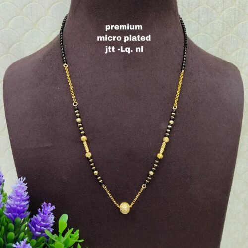 Picsart_24-06-20_11-27-41-328 Short Black beads | One gram gold Black beads | Nallapusala Chains