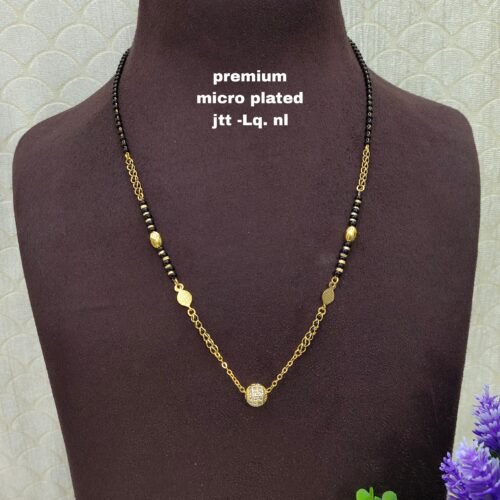 Picsart_24-06-25_17-08-12-638 Short Black beads | One gram gold Black beads | Nallapusala Chains
