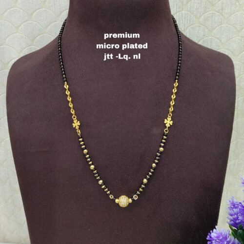 Picsart_24-06-25_17-08-49-928 Short Black beads | One gram gold Black beads | Nallapusala Chains