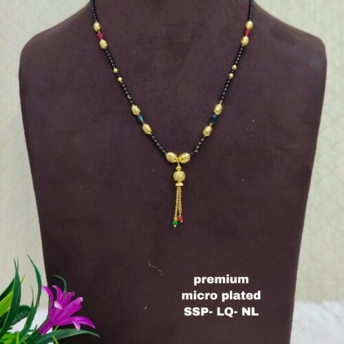 Picsart_24-07-20_11-59-53-189 Short Black beads | One gram gold Black beads | Nallapusala Chains