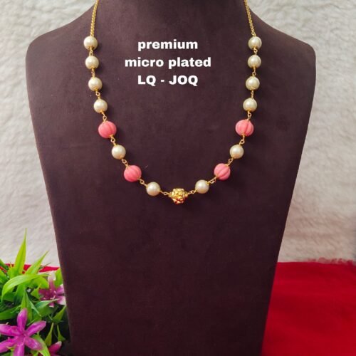 One gram gold Jewellery | One gram gold Pearls Chains | One gram gold Mutyala Chains