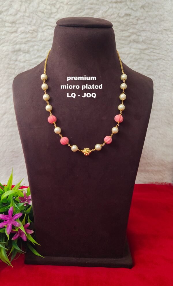 One gram gold Jewellery | One gram gold Pearls Chains | One gram gold Mutyala Chains