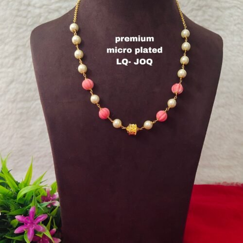 One gram gold Jewellery | One gram gold Pearls Chains | One gram gold Mutyala Chains