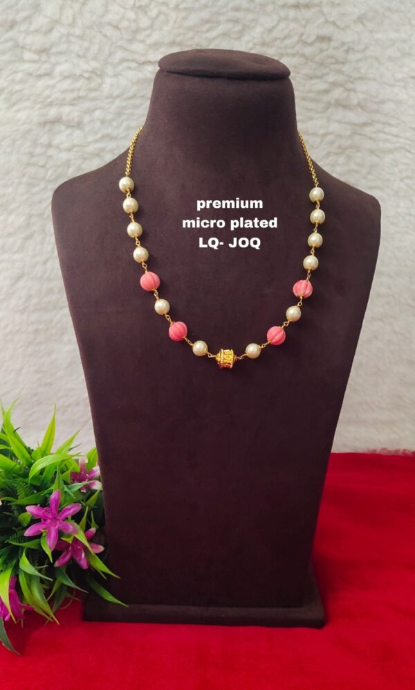 One gram gold Jewellery | One gram gold Pearls Chains | One gram gold Mutyala Chains